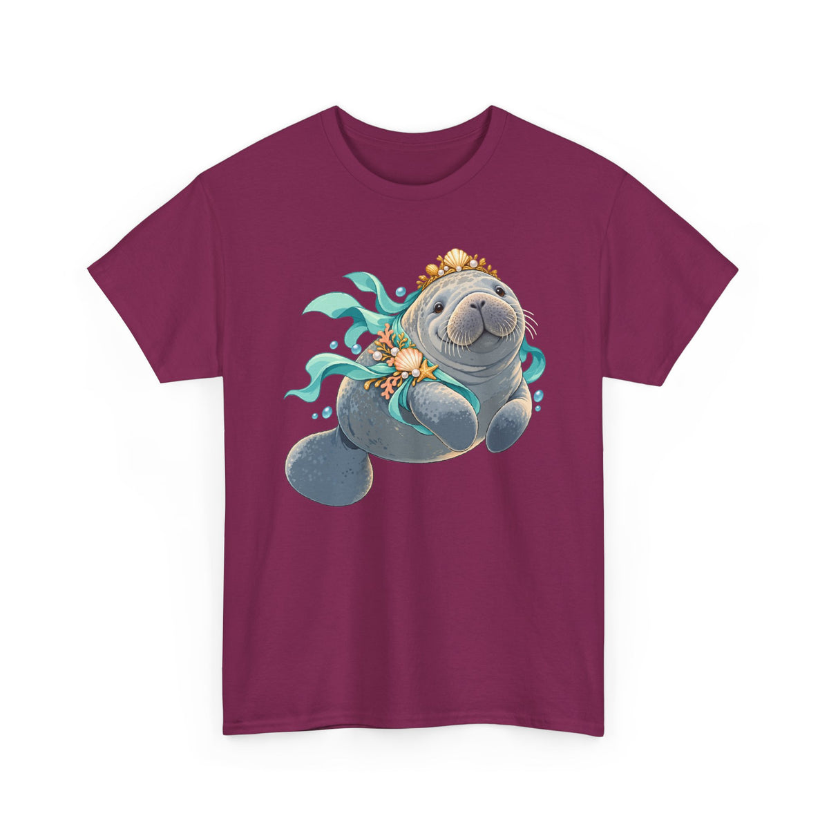 Chubby Mermaid Royalty Manatee T-Shirt