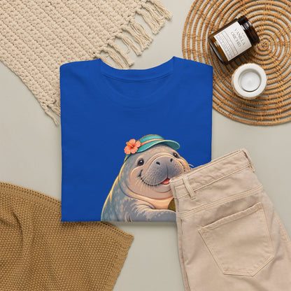 Chubby Mermaid Tropical Day Off Manatee T-Shirt