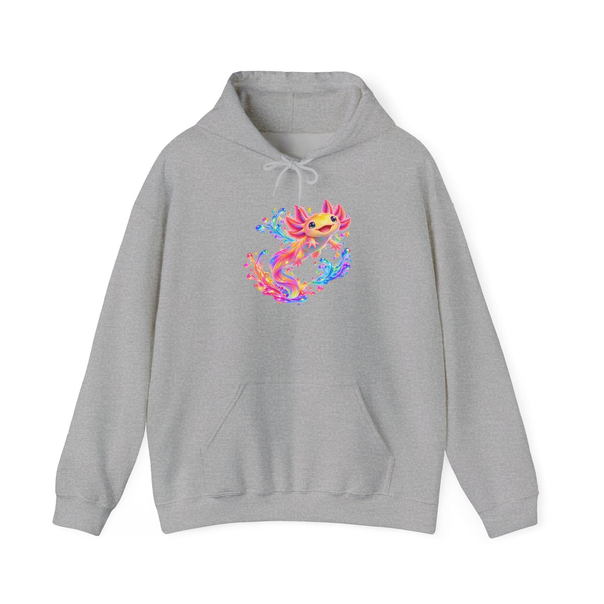 Prismatic axolotl splash leap Pullover Hoodie