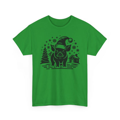 Christmas Pig T-Shirt | Festive Santa Pig Graphic Tee