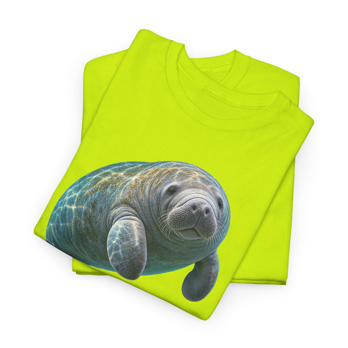 Curled Manatee in Turquoise Light T-Shirt