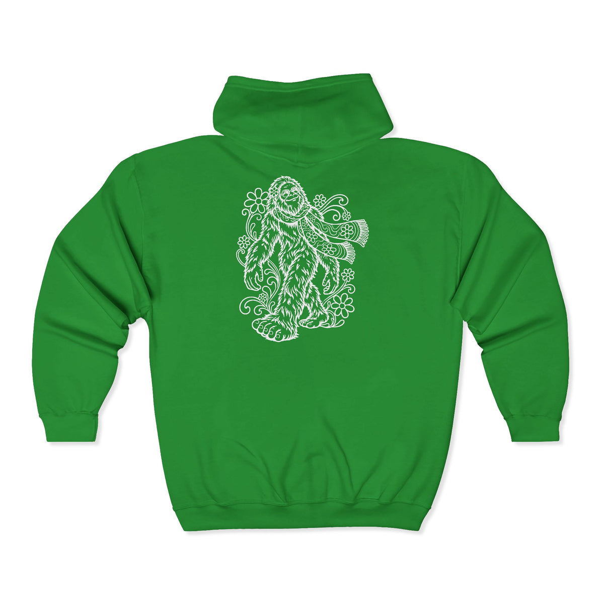 Groovy Spectacled Sasquatch Zip-Up Hoodie