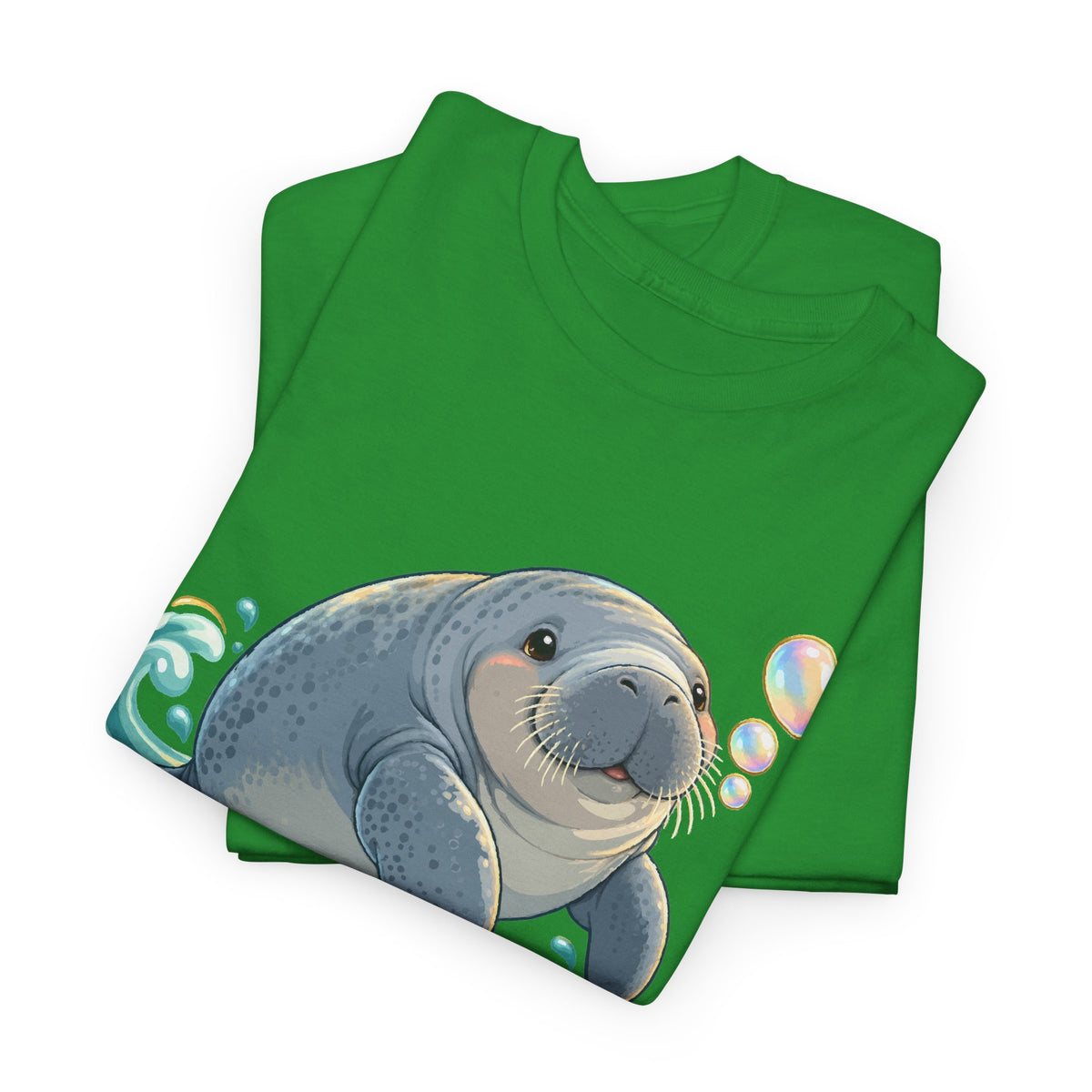 Chubby Mermaid Bubble Wishes Manatee T-Shirt