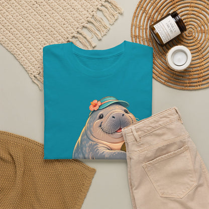 Chubby Mermaid Tropical Day Off Manatee T-Shirt