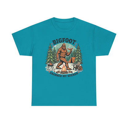 Bigfoot Grabbed My Wiener T-Shirt | Funny Camping Tee