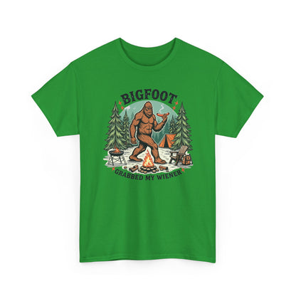Bigfoot Grabbed My Wiener - Camping T-Shirt | Unisex Graphic Tee