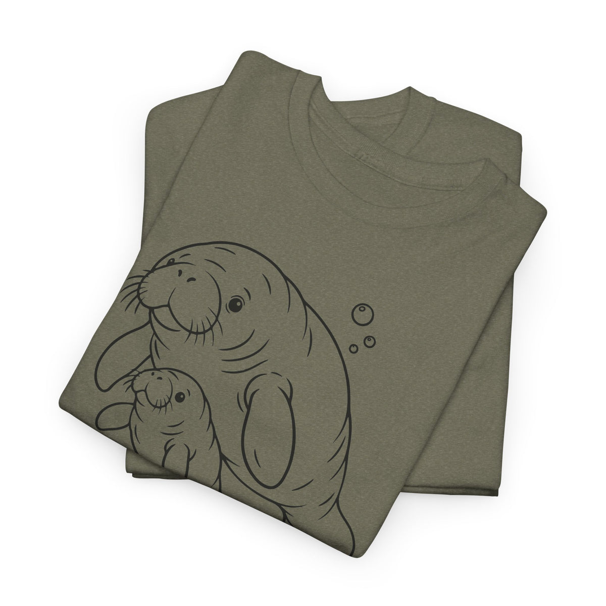 Chubby Mermaid Little Lagoon Family Manatee T-Shirt