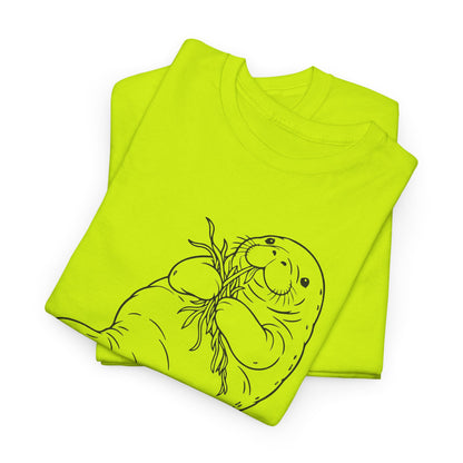 Chubby Mermaid Seagrass Snacker Manatee T-Shirt