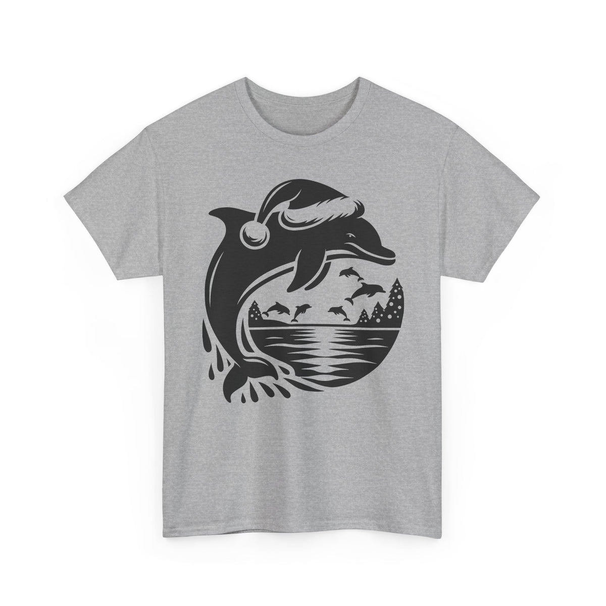Dolphin Sunset T-Shirt | Ocean Christmas Graphic Tee