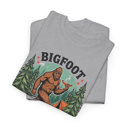 Bigfoot Grabbed My Wiener - Camping T-Shirt | Unisex Graphic Tee