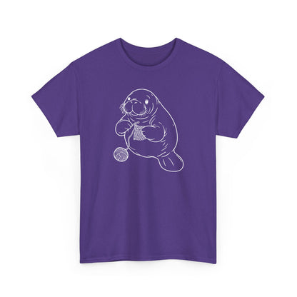 Chubby Mermaid Coastal Crochet Manatee T-Shirt