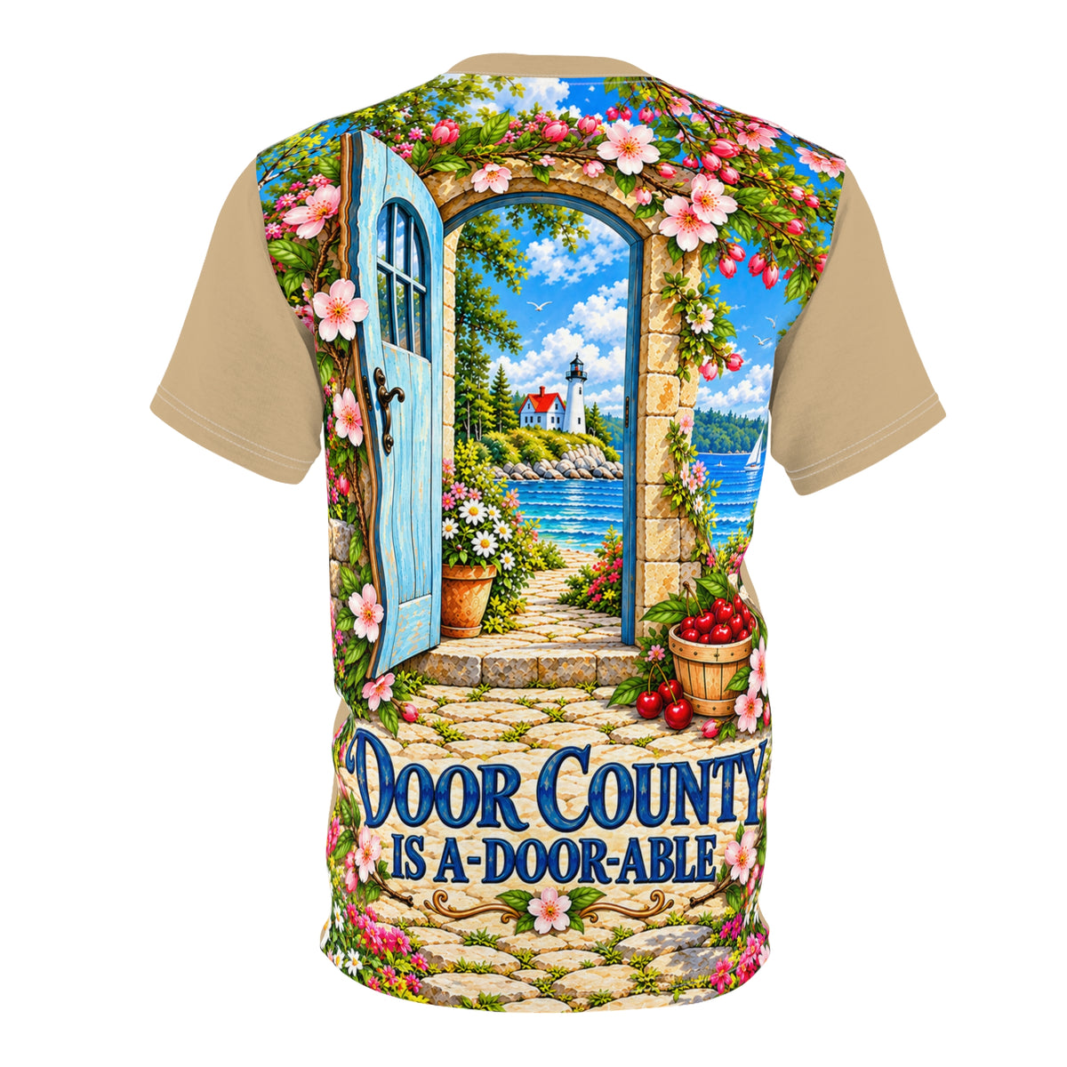 Door County Is A-Door-Able – Sand Mullet AOP T-Shirt | 198c