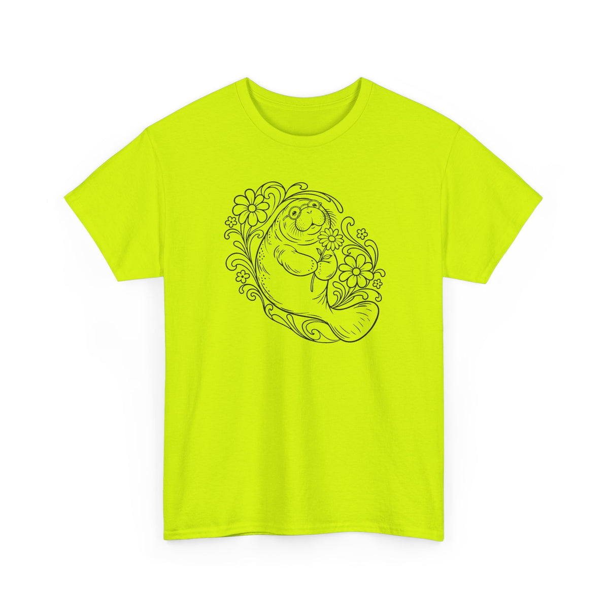 Groovy Spectacled Manatee with Daisy T-Shirt