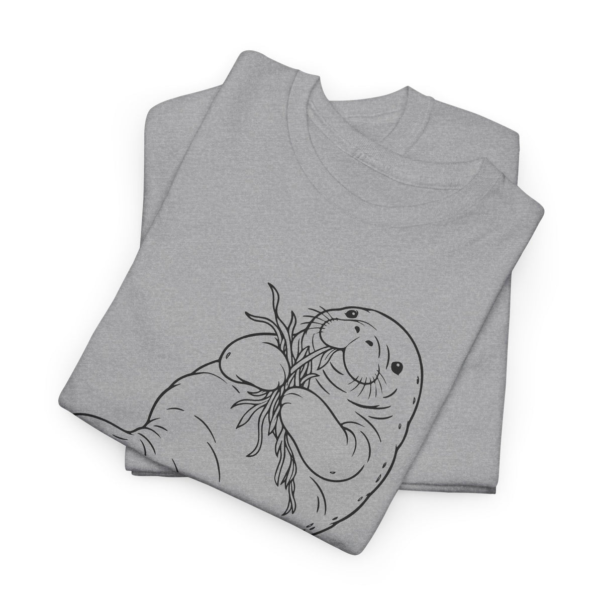 Chubby Mermaid Seagrass Snacker Manatee T-Shirt
