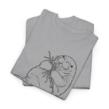 Chubby Mermaid Seagrass Snacker Manatee T-Shirt