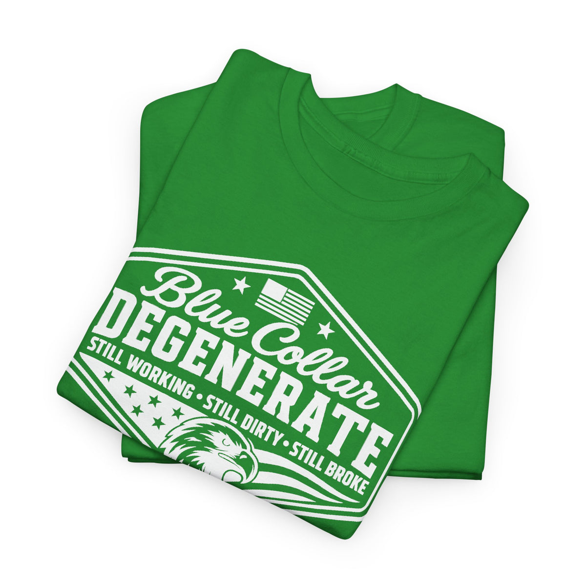 Blue Collar Degenerate - White Graphic T-Shirt | Unisex Graphic Tee