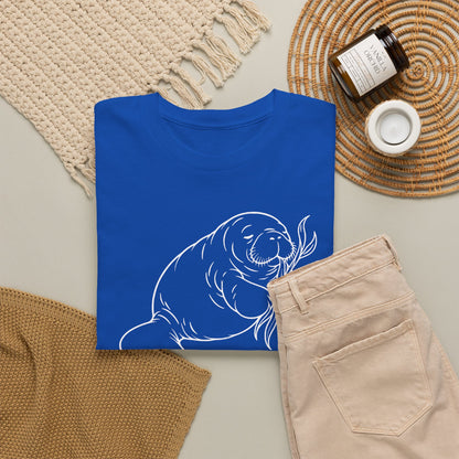 Chubby Mermaid Snack and Nap Manatee T-Shirt