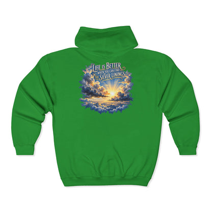 Silver Linings – Gildan 18600 Zip-Up Hoodie | 027
