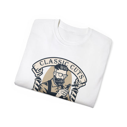Classic Cuts T-Shirt | Vintage Barber Graphic Tee