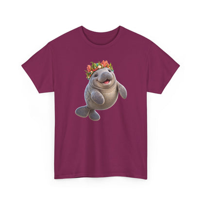 Cheerful Coral Crown Manatee T-Shirt