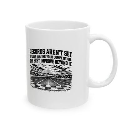 Beyond the Competition – Vintage Racing Ceramic Mug, 11 oz | 047a