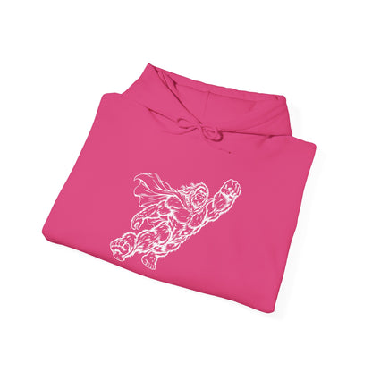 Soaring Cape-Wearing Sasquatch Pullover Hoodie