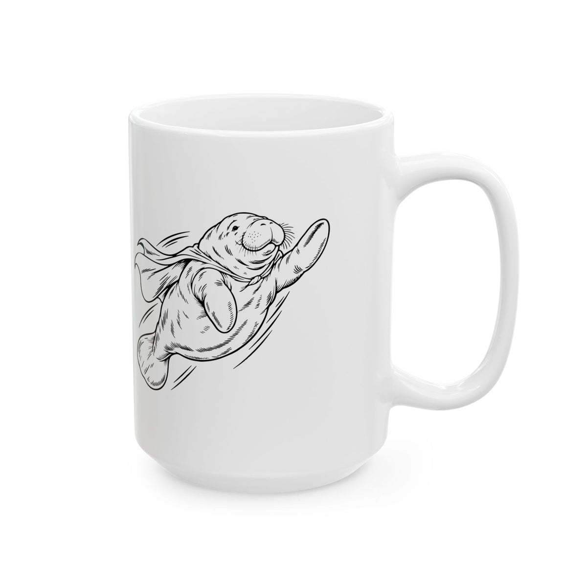Chubby Manatee Takes Flight Mug