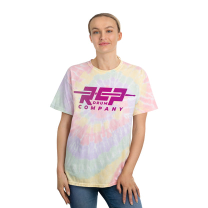 RCP Drum Company Tie-Dye T-Shirt | Pink Logo