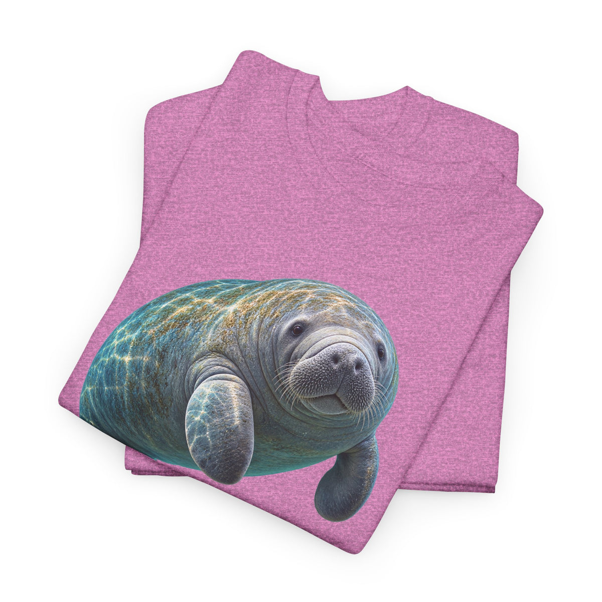Curled Manatee in Turquoise Light T-Shirt