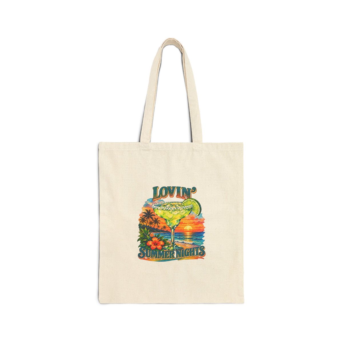 Lovin’ Summer Nights Margarita – Cotton Canvas Tote Bag | 001a-v2