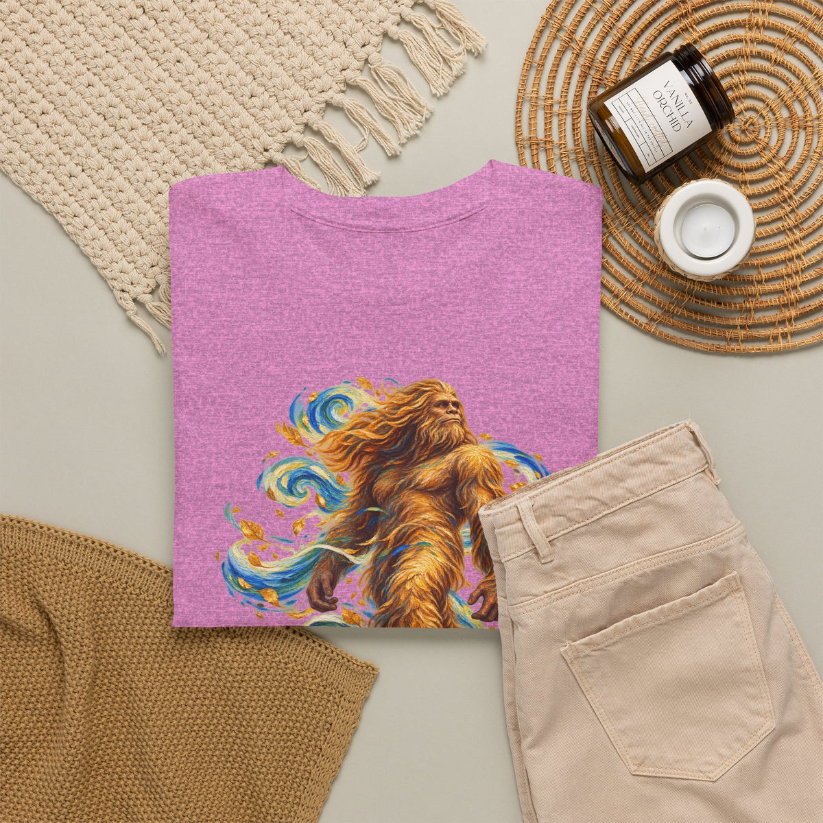 Golden Wind Sasquatch Portrait T-Shirt
