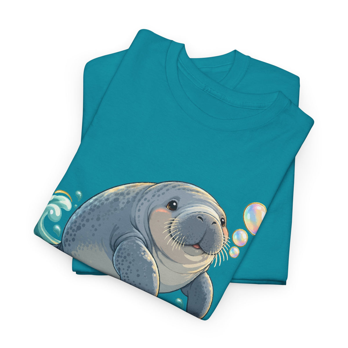 Chubby Mermaid Bubble Wishes Manatee T-Shirt