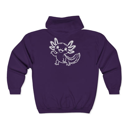 Little Wave Axolotl Zip-Up Hoodie