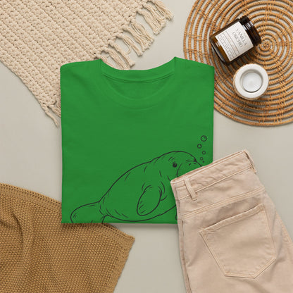 Chubby Mermaid Slow Tide Manatee T-Shirt