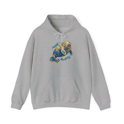 Golden Drift Manatee Pullover Hoodie