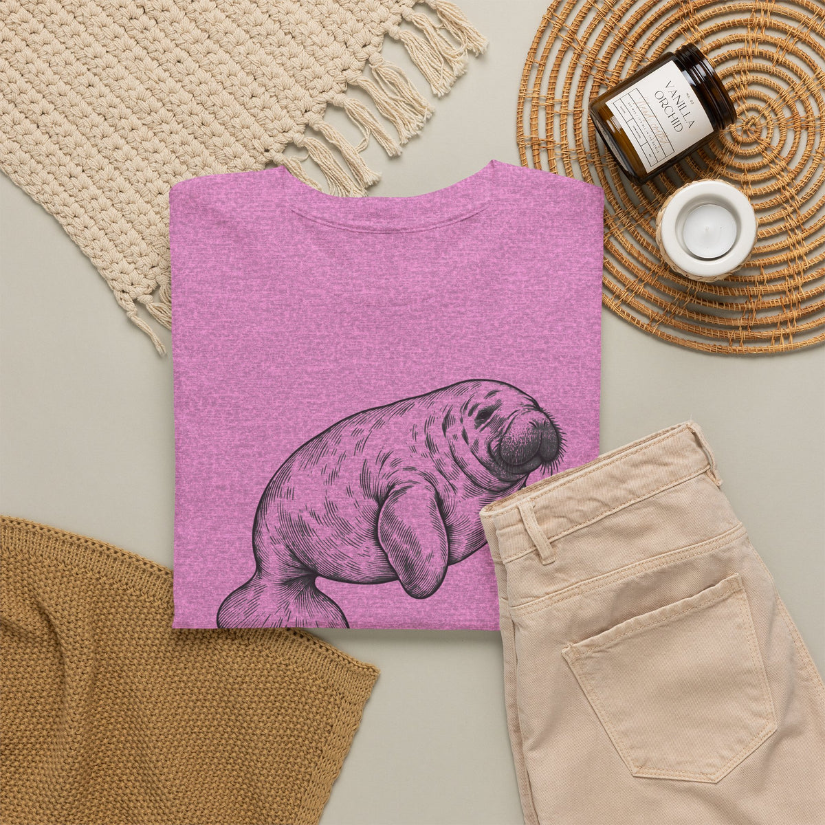 Slow Water Manatee Engraving T-Shirt