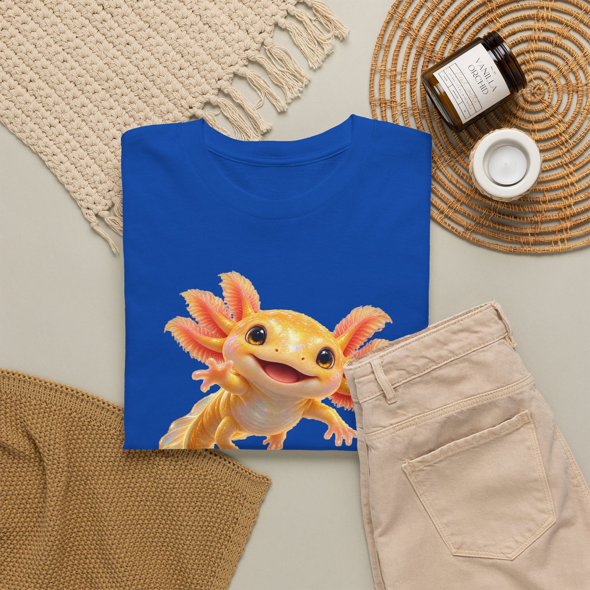 Golden Axolotl with Peach Gills T-Shirt