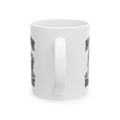 No Replacement for Displacement, One Color – Ceramic Mug, 11 oz | 006a-v2