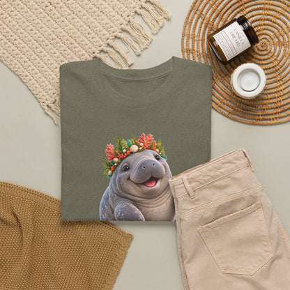 Cheerful Coral Crown Manatee T-Shirt