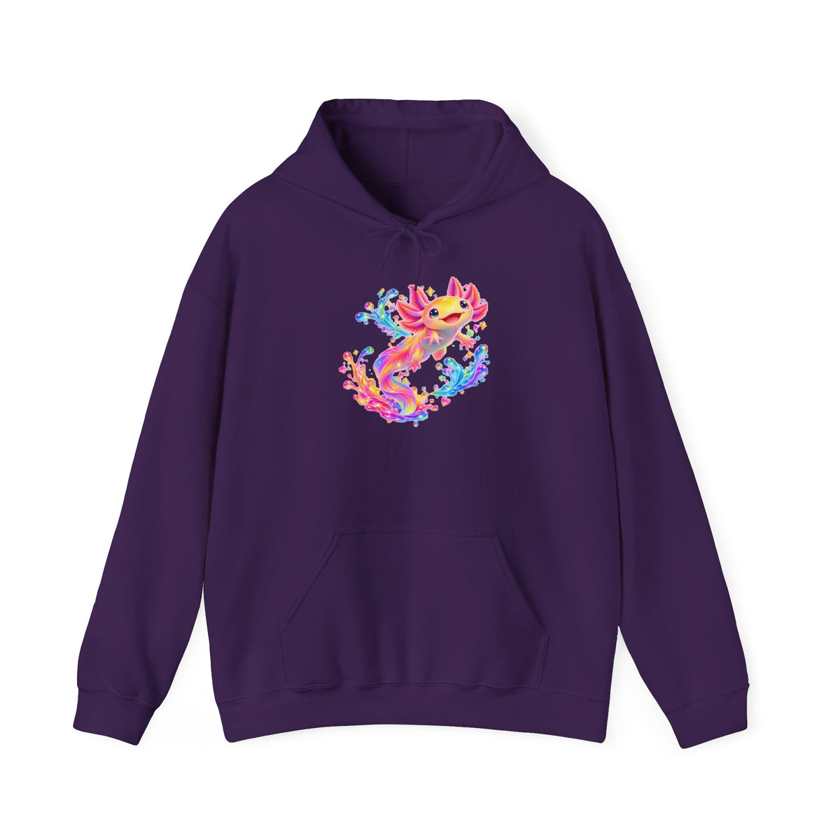 Prismatic axolotl splash leap Pullover Hoodie