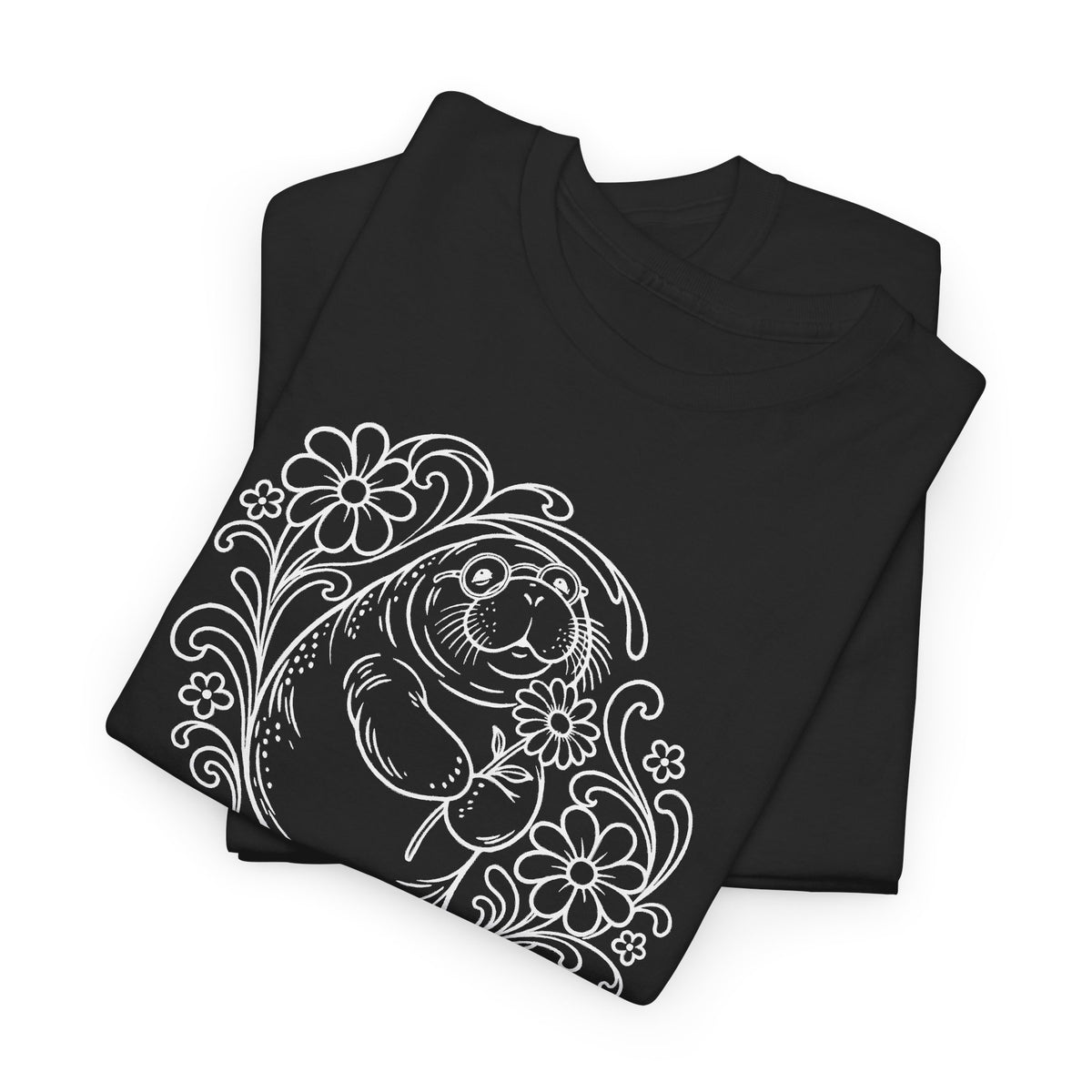 Groovy Spectacled Manatee with Daisy T-Shirt