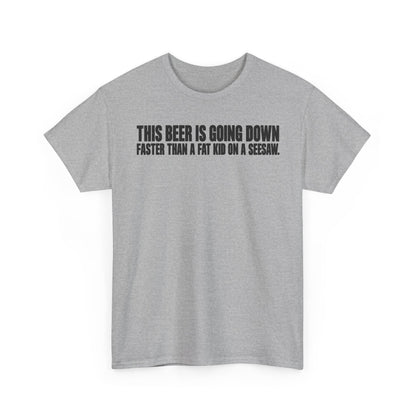 Beer and Seesaw — Words Only – Gildan 5000 T-Shirt | 152a-v2