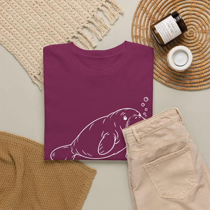 Chubby Mermaid Slow Tide Manatee T-Shirt