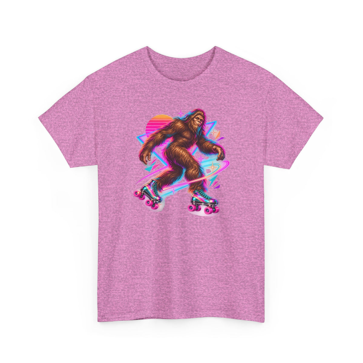 Neon Bigfoot on Roller Skates T-Shirt