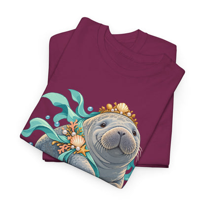Chubby Mermaid Royalty Manatee T-Shirt