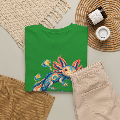 Starwater Axolotl in Turquoise and Coral T-Shirt