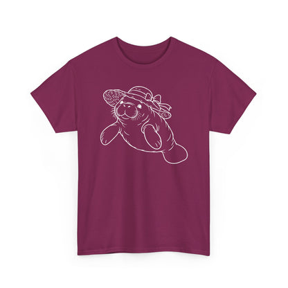 Chubby Mermaid Sunhat Sea Cow Manatee T-Shirt