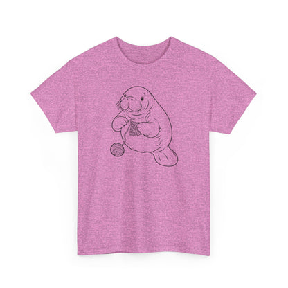 Chubby Mermaid Coastal Crochet Manatee T-Shirt
