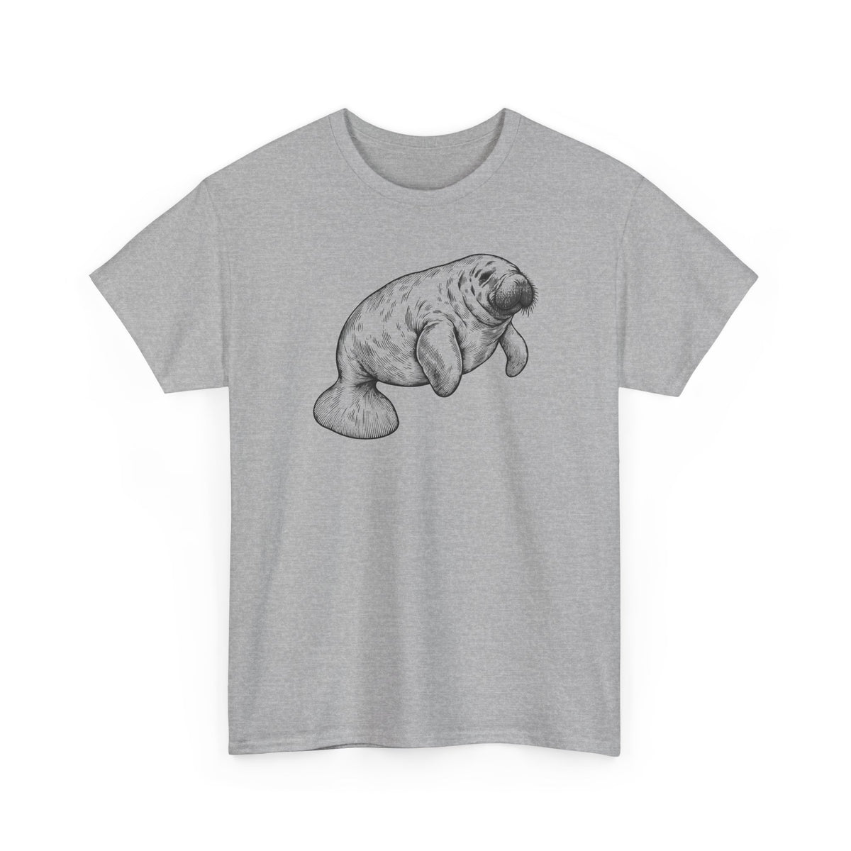 Slow Water Manatee Engraving T-Shirt