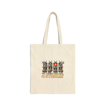 Four Strokin’ – Cotton Canvas Tote Bag | 005